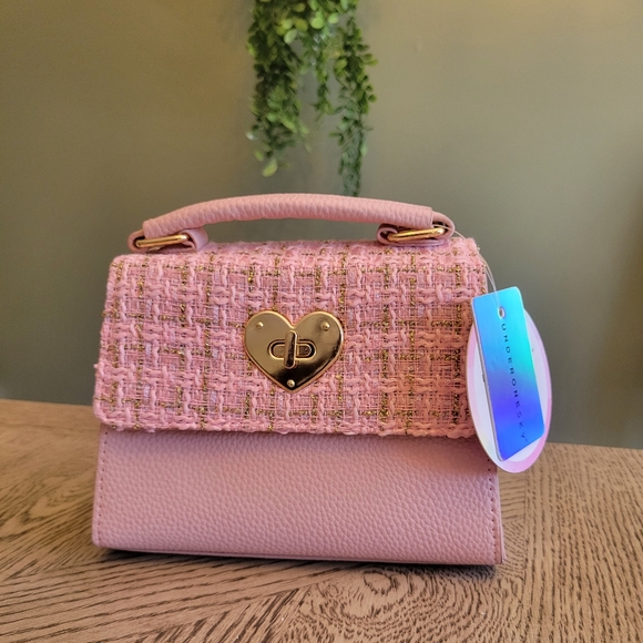Under One Sky Handbags - NWT UNDER ONE SKY LUREX TWEED SMALL BAG - PINK